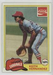 Keith Hernandez #3 Baseball Cards 1981 Coca Cola Prices