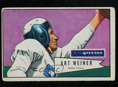 Art Weiner #114 Football Cards 1952 Bowman Large Prices