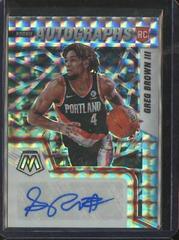 Greg Brown III Basketball Cards 2021 Panini Mosaic Rookie Autographs Prices