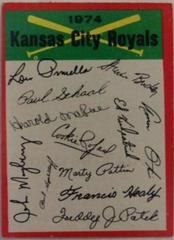 Kansas City Royals Baseball Cards 1974 Topps Team Checklist Prices