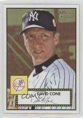 David Cone [Black Back] #15 Baseball Cards 2001 Topps Heritage Prices
