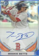 Mookie Betts [Chrome Blue Refractor] #MB Baseball Cards 2014 Bowman Prospect Autograph Prices