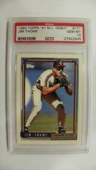 Jim Thome Baseball Cards 1992 Topps '91 M.L. Debut Prices