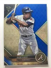 Hank Aaron [Sapphire] #63 Baseball Cards 2017 Topps Triple Threads Prices