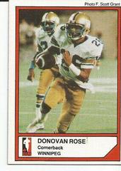 Donovan Rose #155 Football Cards 1984 Jogo CFL Prices