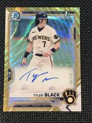 Tyler Black [Gold Wave Refractor] #CDA-TB Baseball Cards 2021 Bowman Draft Pick Chrome Autographs Prices