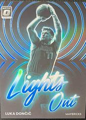 Luka Doncic [Blue] #10 Basketball Cards 2022 Panini Donruss Optic Lights Out Prices