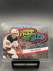 Jack Hughes [Red] Hockey Cards 2022 Upper Deck Freestyles Prices