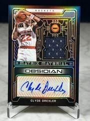 Clyde Drexler Basketball Cards 2021 Panini Obsidian Matrix Material Autographs Prices