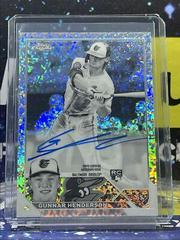 Gunnar Henderson [Black & White Mini Diamond] #RA-GHE Baseball Cards 2023 Topps Chrome Rookie Autographs Prices