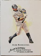 Alex Rodriguez #1 Baseball Cards 2008 Topps Allen & Ginter Prices