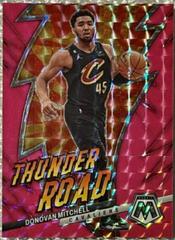Donovan Mitchell [Pink Fluorescent] #20 Basketball Cards 2022 Panini Mosaic Thunder Road Prices
