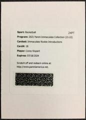 Corey Kispert [Patch Autograph] #105 Basketball Cards 2021 Panini Immaculate Collection Prices