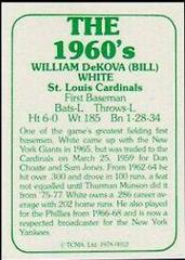 Bill White #12 Baseball Cards 1978 TCMA the 1960's Prices