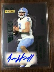 Sam Howell [White Green Foil] #MB-A Football Cards 2022 Wild Card Matte Autographs Prices