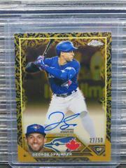 George Springer [Blue] #CGA-GS Baseball Cards 2023 Topps Gilded Collection Chrome Gold Etch Autographs Prices