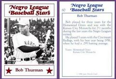 Bob Thurman #60 Baseball Cards 1986 Fritsch Negro League Baseball Stars Prices
