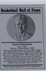 Branch McCracken Basketball Cards 1986 Hall of Fame Metallic Prices