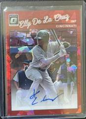 Elly De La Cruz [Cracked Ice Red] #1990-EC Baseball Cards 2023 Panini Donruss Optic Retro 1990 Signatures Prices