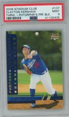 Clayton Kershaw [Portrait Photographer's Proof Blue] #107 Baseball Cards 2008 Stadium Club Prices