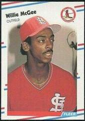Willie McGee #42 Baseball Cards 1988 Fleer Glossy Prices
