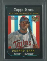 Denard Span [Black Refractor] Baseball Cards 2008 Topps Heritage Chrome Prices