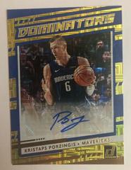 Kristaps Porzingis [Gold] Basketball Cards 2020 Donruss Dominator Signatures Prices