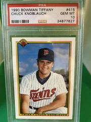 Chuck Knoblauch #415 Baseball Cards 1990 Bowman Tiffany Prices