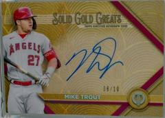 Mike Trout [Red] #GGA-MT Baseball Cards 2022 Topps Tribute Solid Gold Greats Autographs Prices
