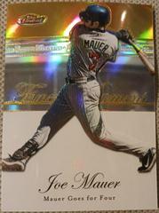 Joe Mauer [Gold Refractor] #RFMJM Baseball Cards 2007 Finest Rookie Moments Prices