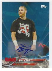 Sami Zayn [Blue Autograph] Wrestling Cards 2018 Topps WWE Then Now Forever Prices