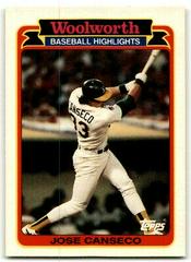 Jose Canseco Baseball Cards 1989 Topps Woolworth Baseball Highlights Prices