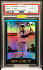 Ichiro Suzuki [Gold Refractor Japanese] #351 Baseball Cards 2001 Bowman Chrome Gold Prices