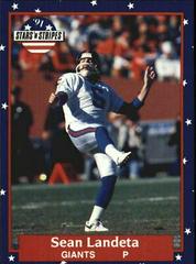Sean Landeta #93 Football Cards 1991 Fleer Stars and Stripes Prices