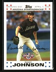 Randy Johnson #50 Baseball Cards 2007 Topps Opening Day Prices