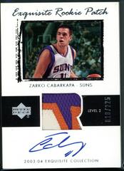 Zarko Cabarkapa Autograph Patch #49 Basketball Cards 2003 UD Exquisite Collection Prices