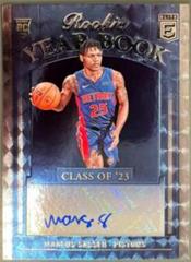 Marcus Sasser #19 Basketball Cards 2023 Donruss Elite Rookie Yearbook Autograph Prices