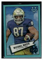 Michael Mayer [Aqua] #52BF-30 Football Cards 2022 Bowman Chrome University 1952 Prices