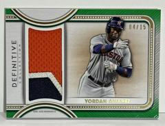 Yordan Alvarez [Green] #DJR-YAL Baseball Cards 2022 Topps Definitive Jumbo Relic Collection Prices