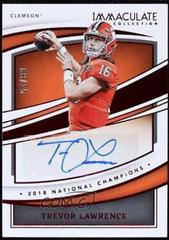 Trevor Lawrence [Ruby] #IC-TLA Football Cards 2022 Panini Immaculate Collegiate Champions Autographs Prices