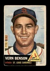 Vern Benson #205 Baseball Cards 1953 Topps Prices