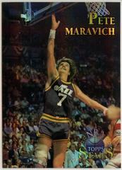 Pete Maravich [Finest Atomic Refractor] #28 Basketball Cards 1996 Topps Stars Prices