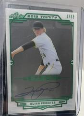 Quinn Priester [Green Foil] #CA-QP1 Baseball Cards 2019 Leaf Trinity Clear Autograph Prices