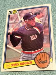 Sparky Anderson [Bio Print Black on White] Baseball Cards 1983 Donruss Prices