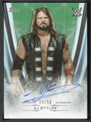 AJ Styles [Green] Wrestling Cards 2020 Topps WWE Undisputed Autographs Prices