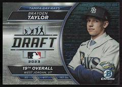 Brayden Taylor [Refractor] #BDN-5 Baseball Cards 2023 Bowman Draft Night Prices