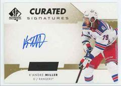 K'Andre Miller #SPC-KM Hockey Cards 2022 SP Authentic Curated Signatures Prices