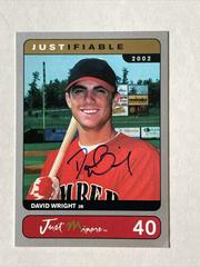 David Wright [Silver] #40 Baseball Cards 2002 Justifiable Autographs Prices