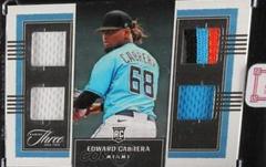 Edward Cabrera Baseball Cards 2022 Panini Three and Two Rookie Quad Jerseys Prices