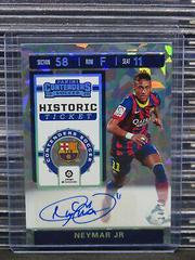 Neymar Jr [Autograph Cracked Ice] #HT-NJR Soccer Cards 2019 Panini Chronicles Contenders Historic Ticket Prices